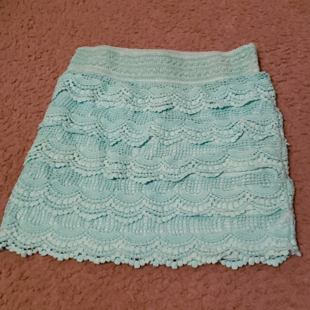 Blue Knit Skirt